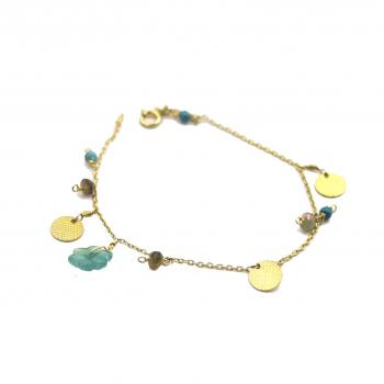 HAND CRAFTED Sterling Silver Gold Plated Bracelet